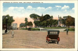 Entrance to Capitol Park, 3rd Street Harrisburg, PA Postcard Postcard Postcard