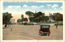 Entrance to Capitol Park, 3rd Street Harrisburg, PA Postcard Postcard Postcard