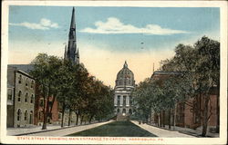 State Street Showing Main Entrance to Capitol Postcard