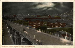 Mulberry Street Bridge at Night Postcard