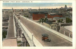 Mulberry Street Bridge Harrisburg, PA Postcard Postcard Postcard