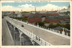 Mulberry Street Bridge (East End) Harrisburg, PA Postcard Postcard Postcard