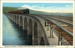 Rockville Bridge, Largest Stone Arch Bridge in the World Harrisburg, PA Postcard Postcard Postcard