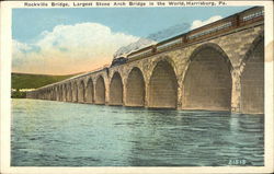 Rockville Bridge, Largest Stone Arch Bridge in the World Harrisburg, PA Postcard Postcard Postcard