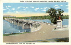 Clarks Ferry Bridge Harrisburg, PA Postcard Postcard Postcard