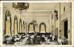 Dining Room, Penn Harris Hotel Harrisburg, PA Postcard Postcard Postcard