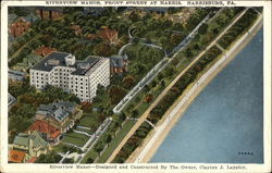 Riverview Manor, Front Street at Harris Harrisburg, PA Postcard Postcard Postcard