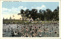 Bathing Beach Harrisburg, PA Postcard Postcard Postcard