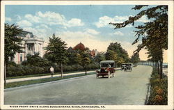 River Front Drive Along Susquehanna River Harrisburg, PA Postcard Postcard Postcard