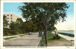 River Front Drive Along Susquehanna River Harrisburg, PA Postcard Postcard Postcard