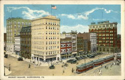 Market Square Harrisburg, PA Postcard Postcard Postcard