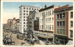 A Glimpse of Market Street Harrisburg, PA Postcard Postcard Postcard