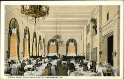 Dining Room at Penn Harris Hotel Harrisburg, PA Postcard Postcard Postcard