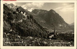 View of Town Vaduz, Liechtenstein Postcard Postcard Postcard