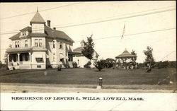 Residence of Lester L. Wills Postcard