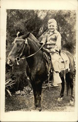 Boy Riding Horse Horses Postcard Postcard Postcard