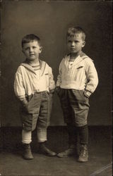 Two Boys Postcard