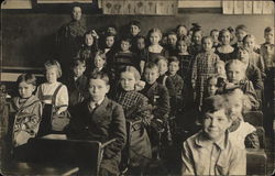 School Children and Teacher Postcard Postcard Postcard