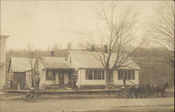 Horses Pulling Extra Long Log Postcard