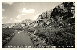 Pecos River Canyon on US 90 Texas Postcard Postcard Postcard