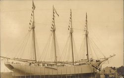 Four-Masted Sailing Vessel Sailboats Postcard Postcard Postcard