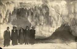 People Posing in Snow Postcard