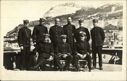 Snapshot of Naval Men Navy Postcard Postcard Postcard