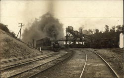 Train at Mining Operation Postcard