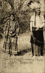 One of Custer's Dispatch Bearers and his Squaw Postcard