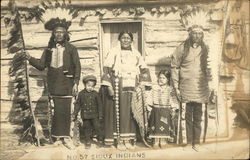 Sioux Indian Family Postcard