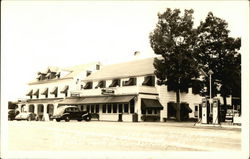 Town Hill Hotel, Esso Gas, Coffee Shop Postcard