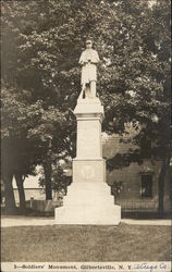 Soldier's Monument Gilbertsville, NY Postcard Postcard Postcard