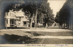 Main Street Otego, NY Postcard Postcard Postcard