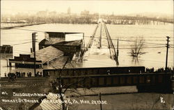 Susquehanna River and Market Street Bridge Postcard