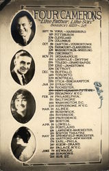 The Four Cameron's Schedule for 1925-26 Postcard Postcard Postcard