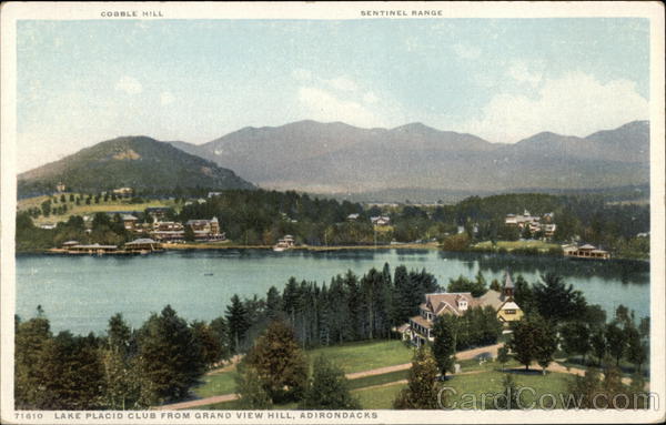 Cobble Hill Sentinel Range, Lake Placid Club from Grand View Hill ...