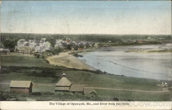 The Village of Ogunquit and River Maine Postcard