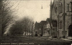 Residence Street Portland, MI Postcard Postcard Postcard