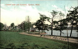 Crystal Lake and Cemetery Postcard