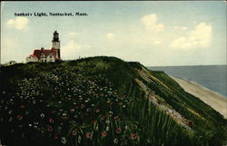 Sankaty Light Nantucket, MA Postcard Postcard Postcard