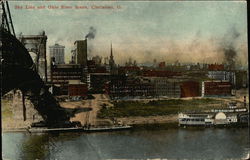 Sky Line and Phio RiverScene Cincinnati, OH Postcard Postcard Postcard