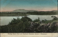 Meeting House Pond and Wachusett Mountain at Sunrise Westminster, MA Postcard Postcard Postcard