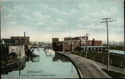 Loading Salt on Oswego Canal Postcard