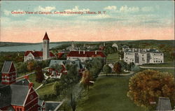 General View of Campus, Cormell University Ithaca, NY Postcard Postcard Postcard