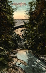 Stone Arch Bridge over Cascadilla Gorge Ithaca, NY Postcard Postcard Postcard