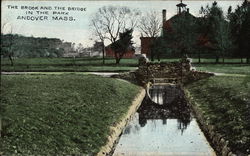 The Brook and the Bridge in the Park Postcard