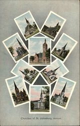 Churches of St. Johnsbury Vermont Postcard Postcard Postcard