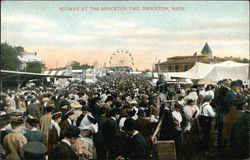 Midway At The Brockkton Fair Brockton, MA Postcard Postcard Postcard