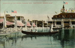 Gondolas on The Lagoon, Paragon Park Postcard