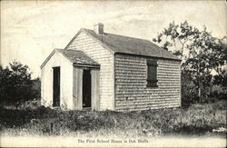 The First School House Oak Bluffs, MA Postcard Postcard Postcard